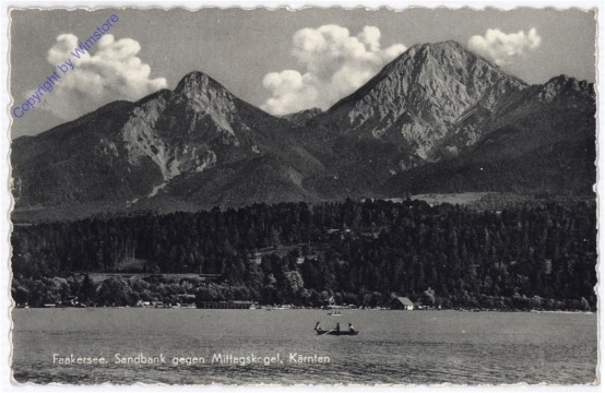 Faakersee, Sandbank gegen Mittagskogel