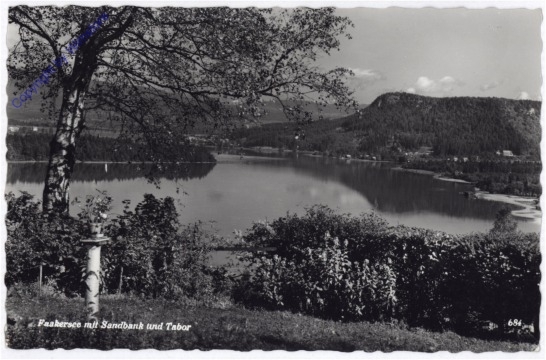 Faakersee, mit Sanbank und Tabor