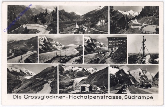Großglockner, Hochalpenstrasse, Südrampe Multiansicht