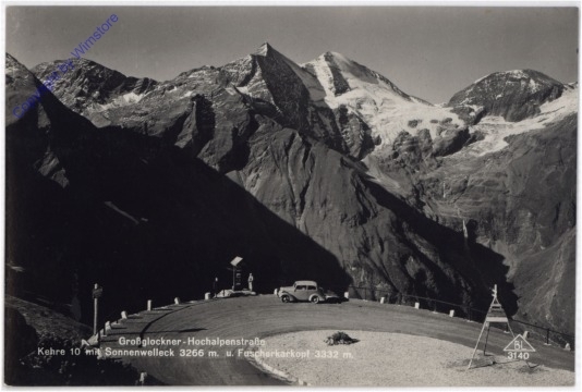 Großglockner, Hochalpenstraße, Kehre 10 mit Sonnenwelleck