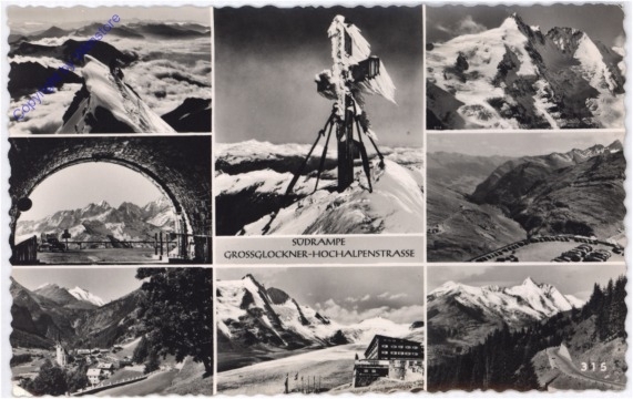 Großglockner, Hochalpenstraße, Multiansicht Südrampe
