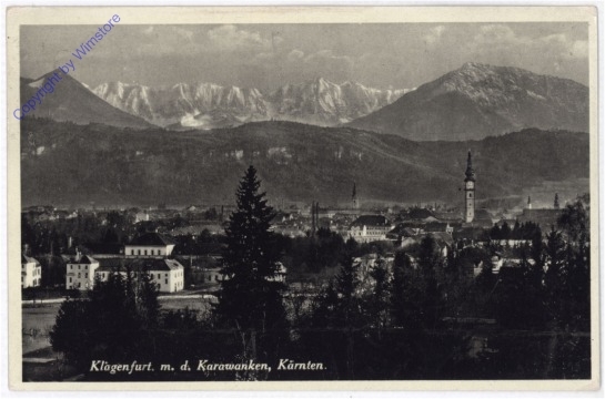 Klagenfurt, mit den Karawanken