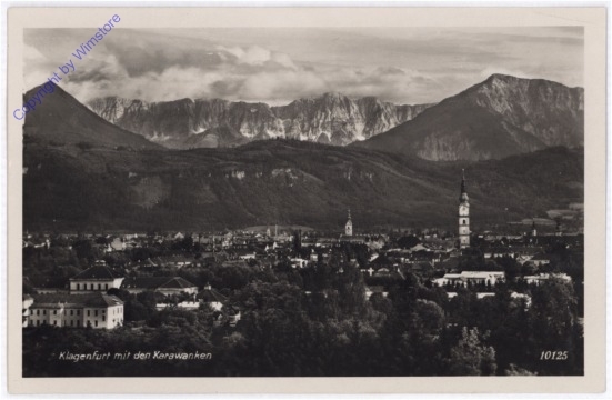 Klagenfurt, mit den Karawanken