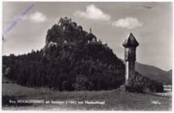 Launsdorf, Burg Hochosterwitz mit Steinkreuz vom Maultaschhügel