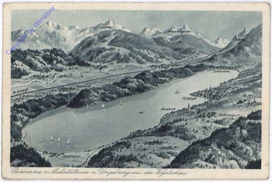 ak187501 Millstatt, Panorama vom Millstättersee und Umgebung