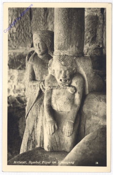 ak187546 Millstatt, Stift, symbol. Figur im Kreuzgang