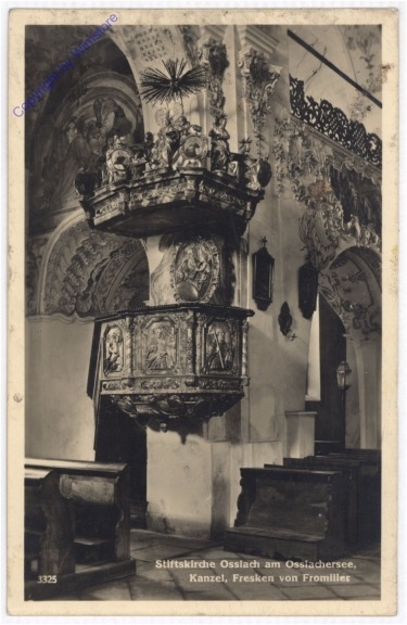 ak187559 Ossiach, Stiftskirche, Kanzel, Fresken von Fromiller