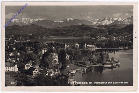 ak187572 Pörtschach, mit Karawanken