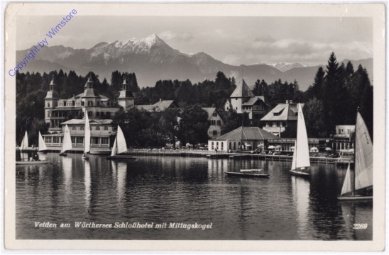 Velden, Schloßhotel mit Mittagskogel