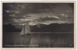 Velden, Blick von der Schwimmschule auf die Karawanken