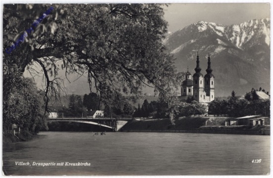 Villach, Draupartie mit Kreuzkirche