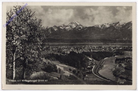 ak187688 Villach, mit Mittagskogel
