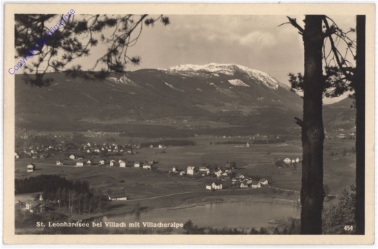 ak187702 Villach, St. Leonhardsee mit Villacher Alpe