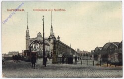 ak187882 Rotterdam, Willemsbrug met Spoorrug