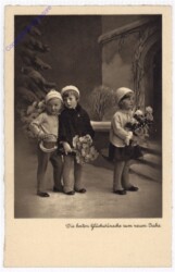 Kinder bringen Neujahrswünsche