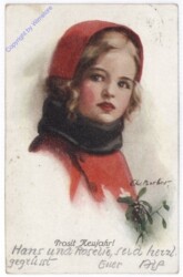 Mädchen mit rotem Tuch