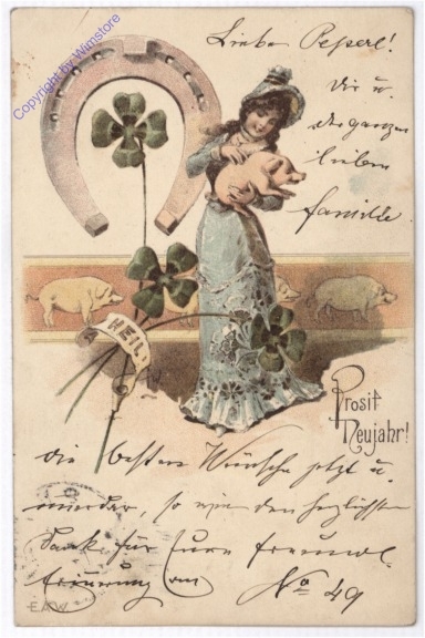 Dame mit Ferkel