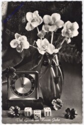 ak187984 Uhr mit Blumenvase