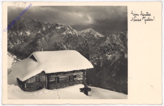 Eingeschneites Haus