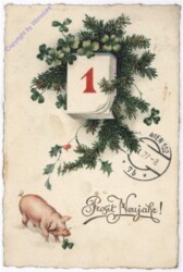 ak188020 Glücksbringer mit Kalenderblatt
