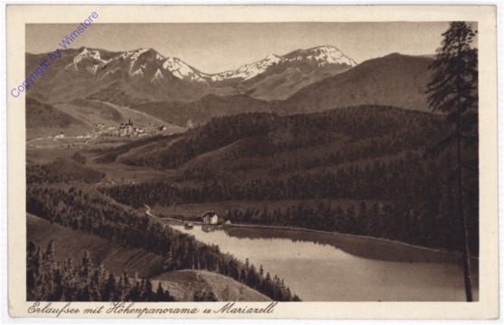 ak188323 Mariazell, Erlaufsee mit Höhenpanorama u. Mariazell
