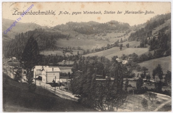 ak188329 Frankenfels, Laubenbachmühle gegen Winterbach