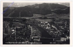 Frohnleiten, mit der Anlage der neuen Brücke