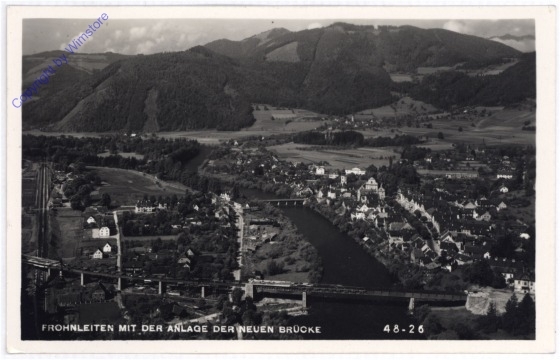 Frohnleiten, mit der Anlage der neuen Brücke