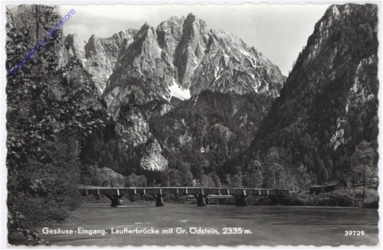 Gesäuse, Eingang, Laufferbrücke mit Gr. Ödstein