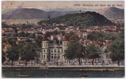 Graz, Hilmteich mit Blick auf die Stadt