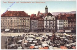 Graz, Blumen- und Gemüsemarkt am Hauptplatz