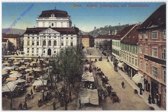 Graz, Kaiser Josefsplatz mit Stadttheater