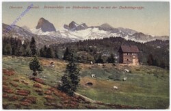 Gröbming, Brünnerhütte am Stoderzinken mit der Dachsteingruppe