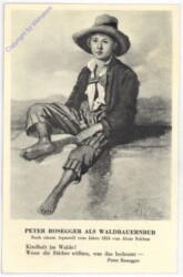 Krieglach, Rosegger als Waldbub