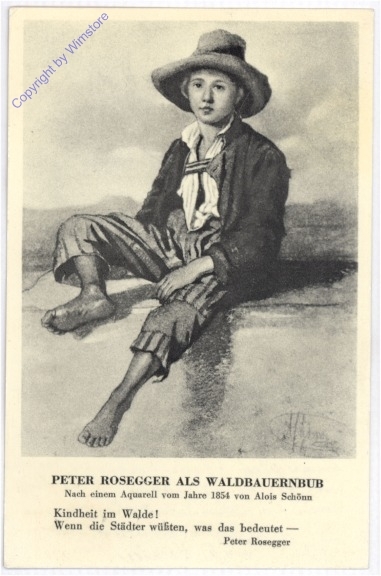 ak188696 Krieglach, Rosegger als Waldbub