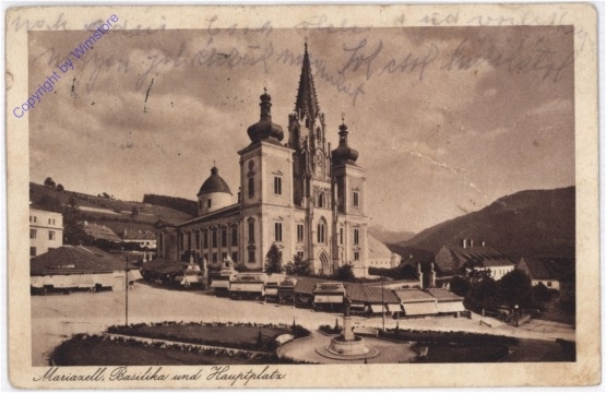 ak188817 Mariazell, Basilika und Hauptplatz