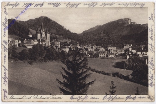 ak188832 Mariazell, mit Student u. Tonion
