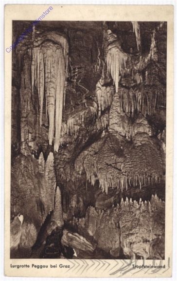 Peggau bei Graz, Lurgrotte, Tropfsteinwand