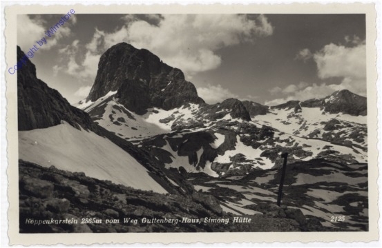 ak189107 Ramsau, Koppenkarstein vom Weg Guttenberg-Haus, Simony Hütte