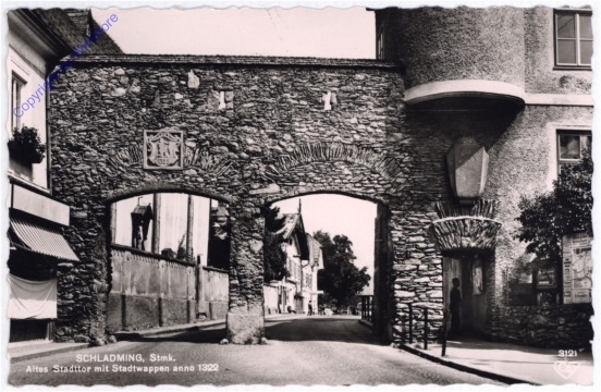 ak189168 Schladming, Altes Stadttor mit Stadtwappen anno 1322