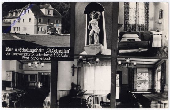 Bad Schallerbach, Multiansicht Kur- und Erholungsheim St. Sebastian der Landwirtschaftskrankenkasse