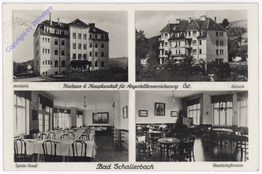 Bad Schallerbach, Multiansicht, Kurhaus d. Hauptanstalt für Angestelltenversicherung Öst.