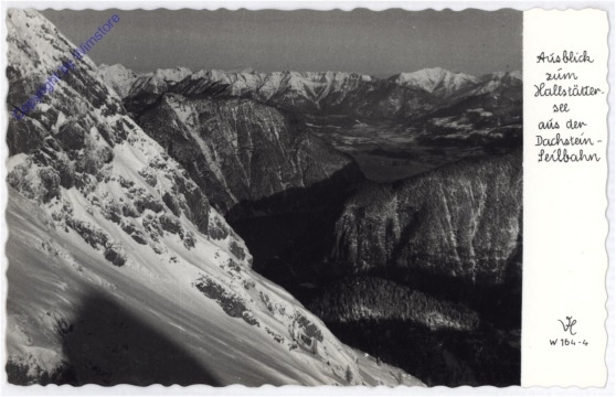 Dachstein, Ausblick zum Hallstättersee aus der Dachstein-Seilbahn