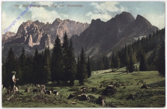 Dachstein, Das Stuhlgebirge vom Wege zur Zwieselalpe