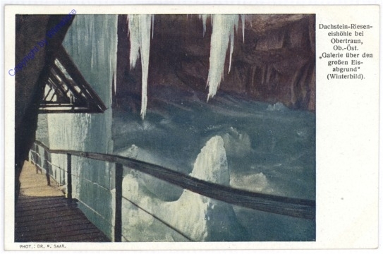 Dachstein-Rieseneishöhle, Galerie über den großen Eisabgrund