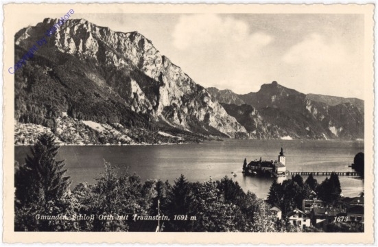 Gmunden, Schloss Orth mit Traunstein