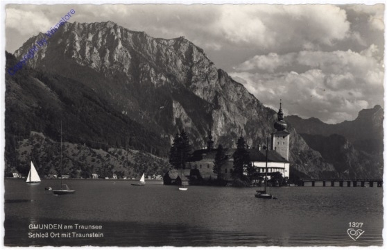Gmunden, Schloss Orth mit Traunstein