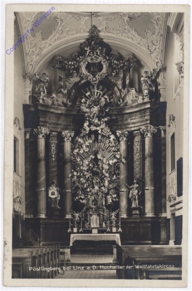 ak189984 Linz an der Donau, Pöstlingberg, Hochaltar der Wallfahrtskirche