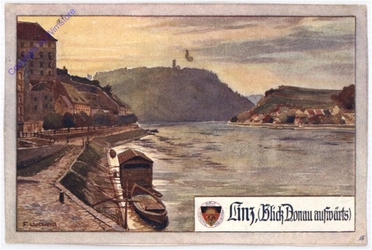 Linz an der Donau, Blick Donau aufwärts