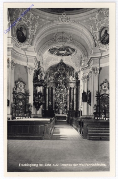 ak190024 Linz an der Donau, Pöstlingberg, Inneres der Wallfahrtskirche